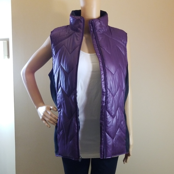 NWOT Ideology Purple Puffer Vest. Size Med. - Picture 2 of 8